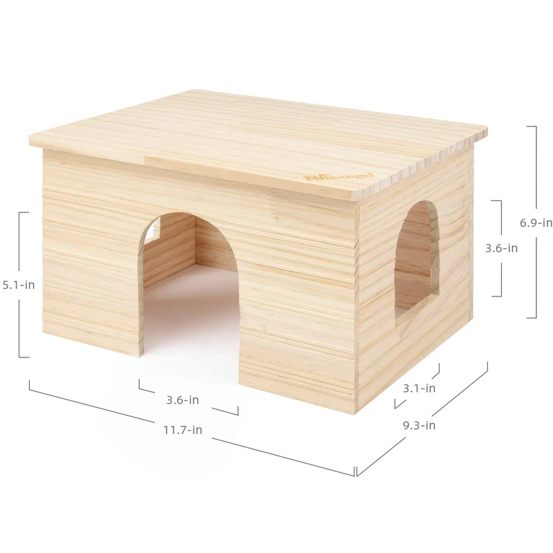 
Custom wooden chinchilla guinea pig hiding place with window pet wooden nest 