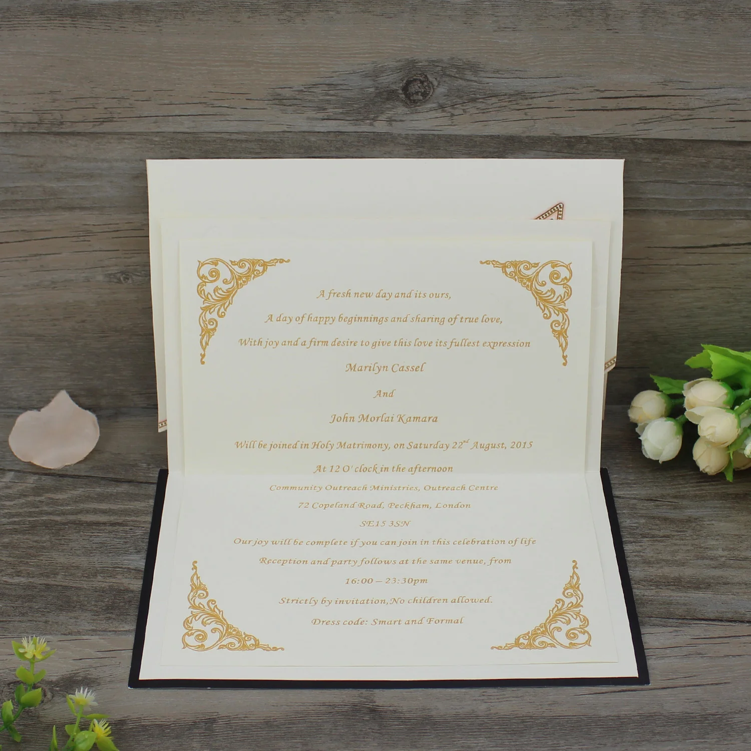 Classical Stock Cheap Price Hot Stamp Wordings Wedding Invitation Cards Greeting Cards custom wishing well cards