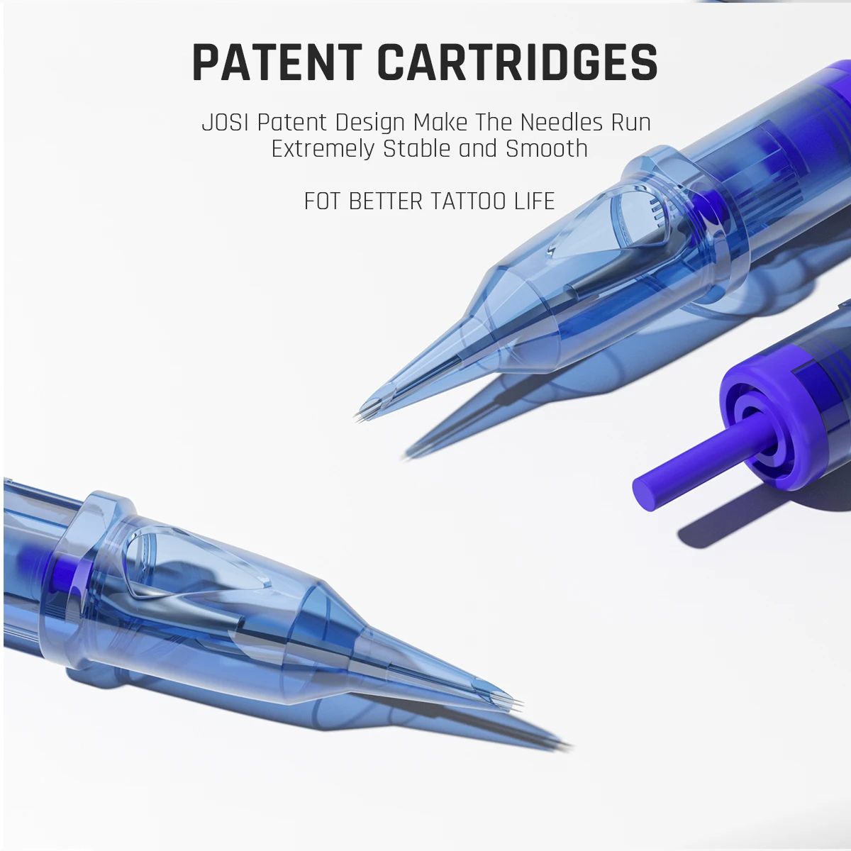 JOSI Tattoo Needles Safety Cartridge 20pcs RL/RM/M1/RS 0.3mm/0.35mm for Tattoo Cartridge Machine Pen Professional Needles