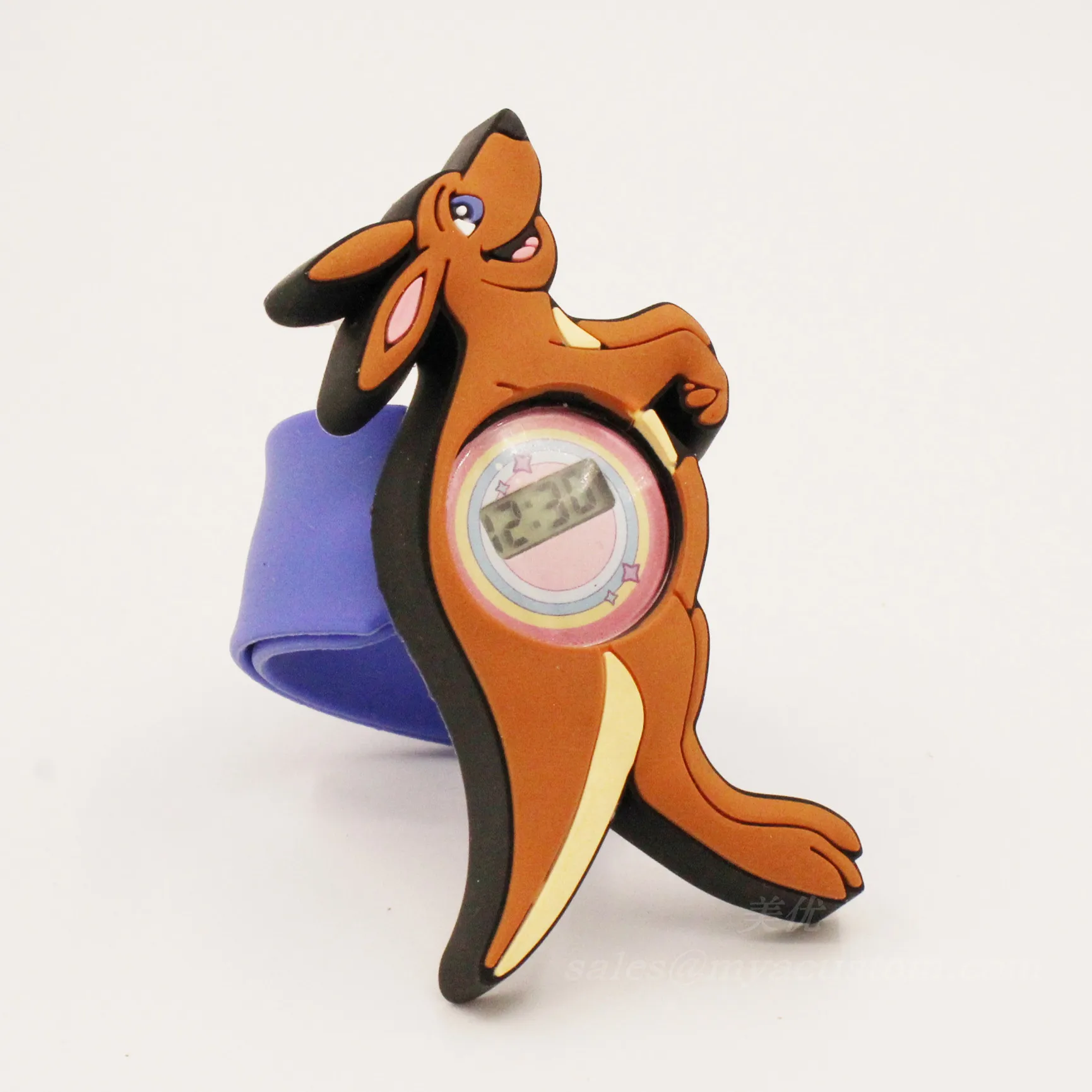Cool Cartoon Kangaroo shape silicone slap kids watches OEM funny smart watch For sale in the Australian market