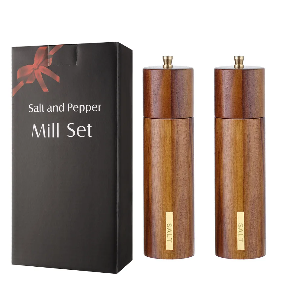 Acacia Pepper Mills Rose Salt Grinder Can Adjust The Thickness of The Seasoning Grinder