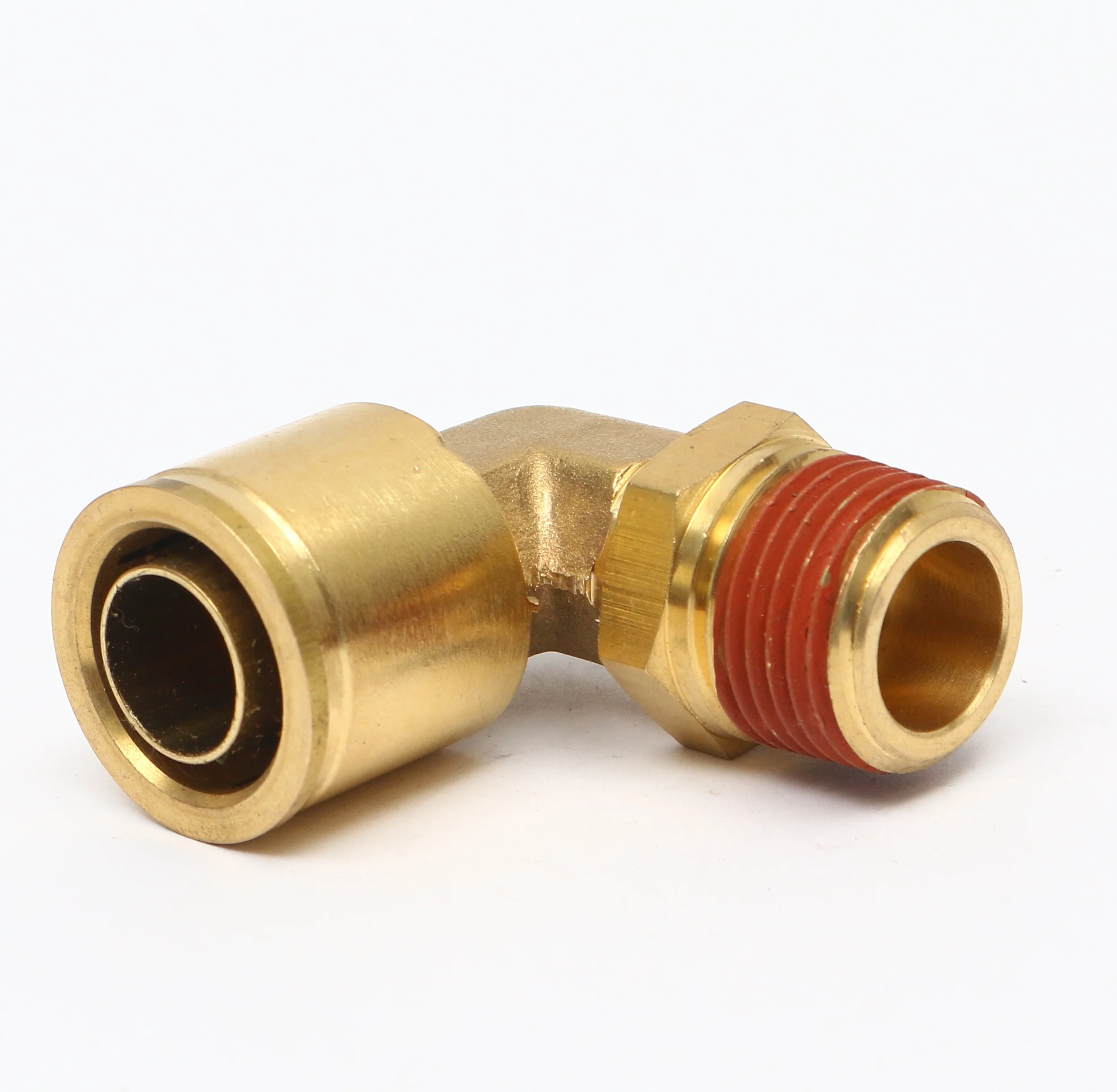 Custom high quality 90 degree lbow brass swivel male NPT dot air fittings  brass quick connecctors