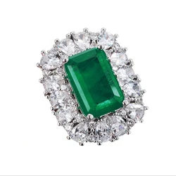 Factory Directly Wholesale Price Copper Alloy Emerald Rings Jewelry Women