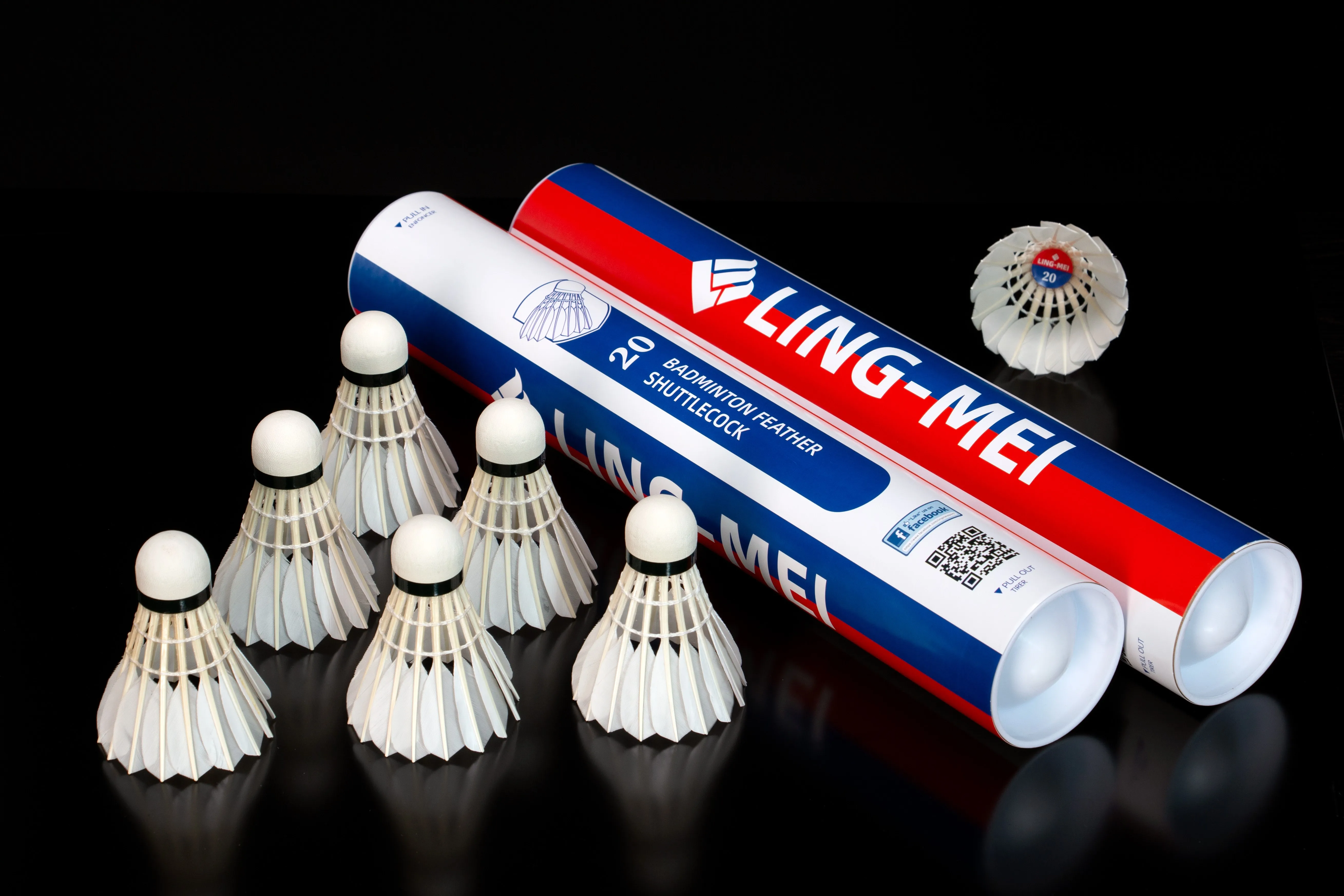 Hot Sale In USA Philippines Vietnam Badminton Shuttlecock Shuttles Ball Goose Duck Feather LINGMEI-20 For Tournament Training