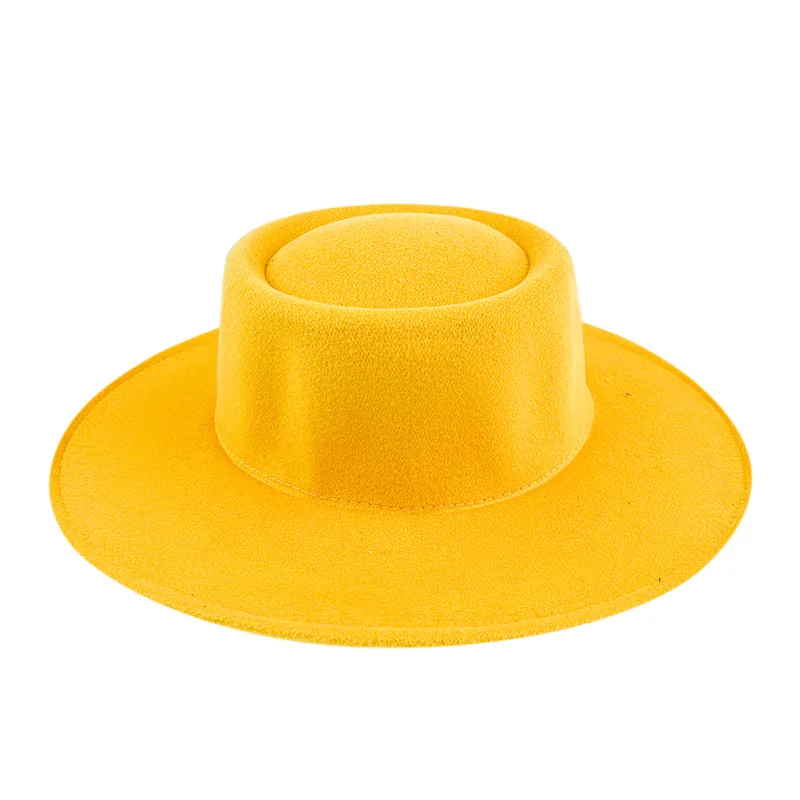 Custom High Quality Vintage Wide Brim Warm  Fedora Hat Belt Panama Hat Felt Jazz Hat For man and woman