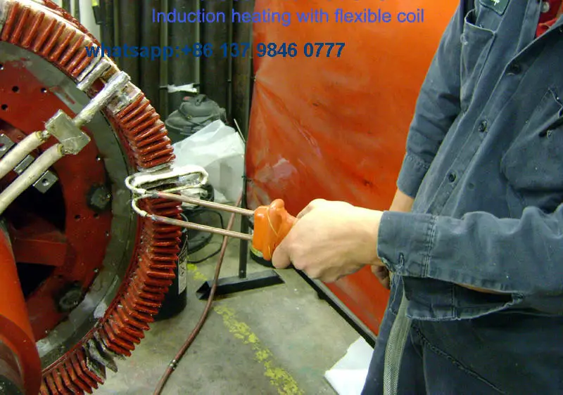 1M Water cooling soft cable with induction coil connectors induction heating machine prolong cable
