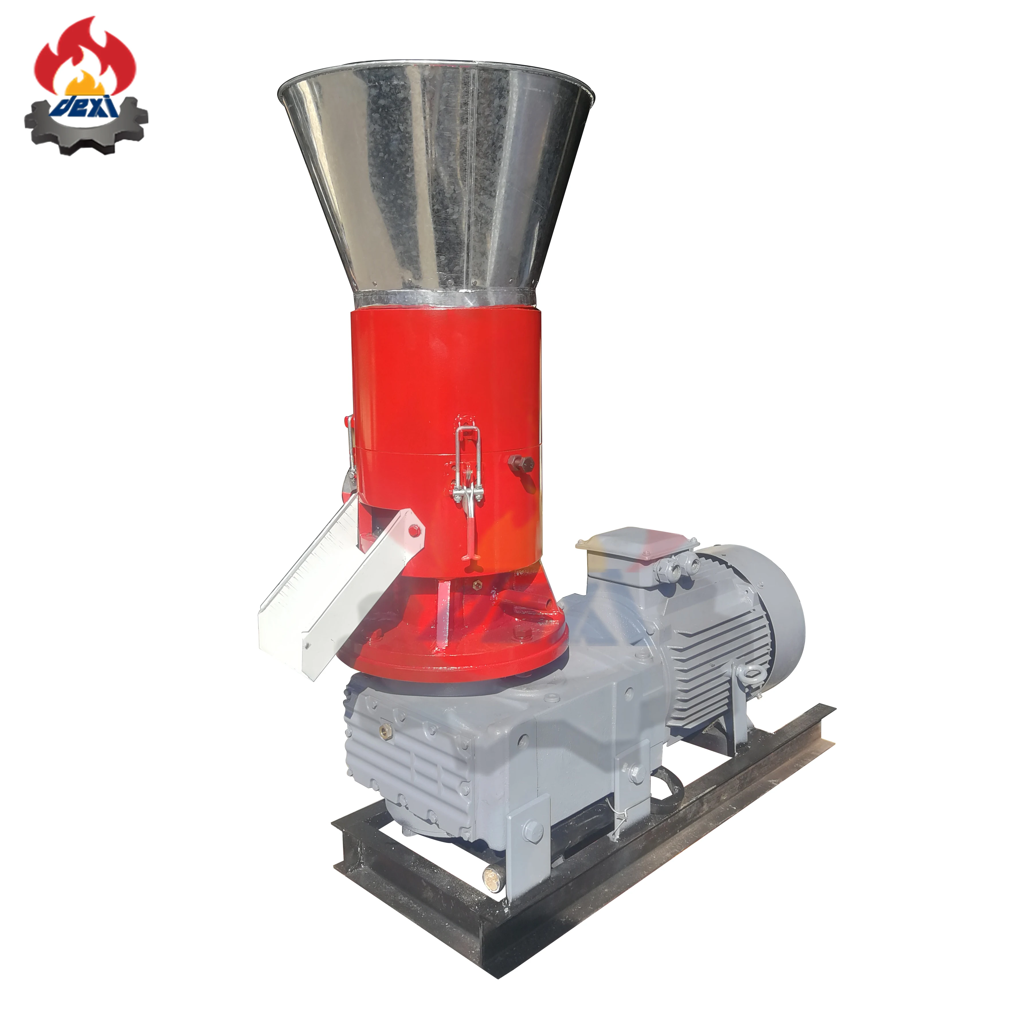 SKJ2-250 Mini Small 6mm Pine Wood Biomass Flat Mold Pellet Mill Pellets Line