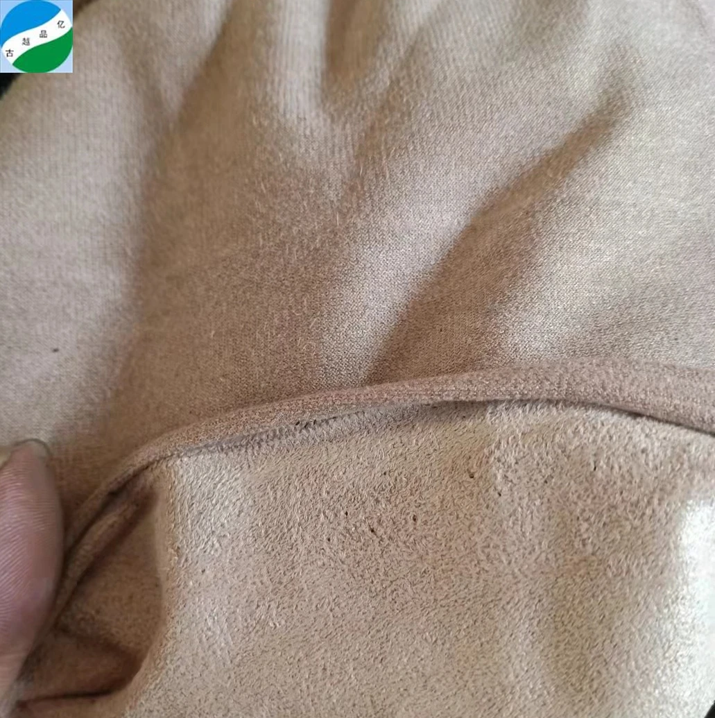 Горячая Распродажа 2021, дешевая полиэфирная трикотажная однотонная замшевая ткань из спандекса, однотонная окрашенная ткань от Keqiao textile