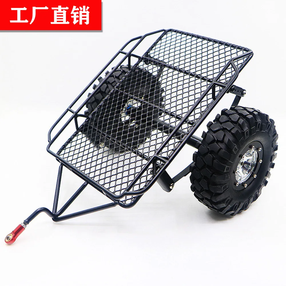 1/10 climbing car modified simulation trailer D90 SCX trx4 DIY metal small bucket wheels