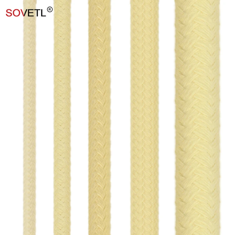 High Temperature Resistance Aramid Wick Rope Kevlars Fire Tape Wick Fire Show Cord