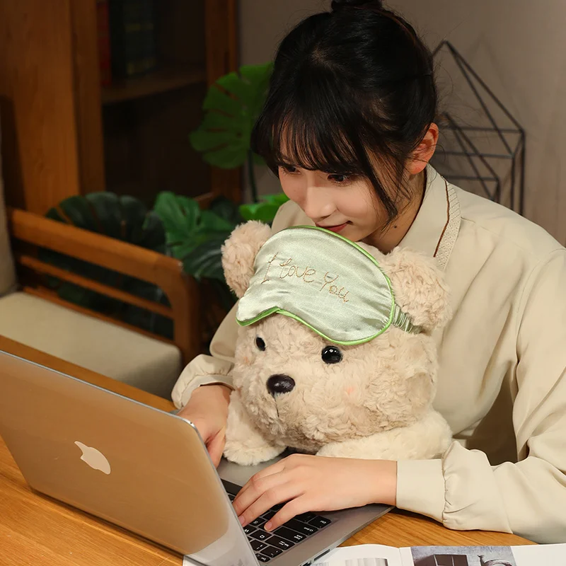 25cm 35cm 45cm Super Soft Adorable Teddy Bear Plush Toys with Colorful Mask