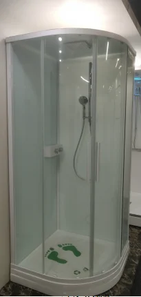 MH-GR080-129 Cheap Commercial Whole Unit Corner Qudrant Cabin 6mm Tempered Glass Bath Shower Room Aluminium Profile for trade