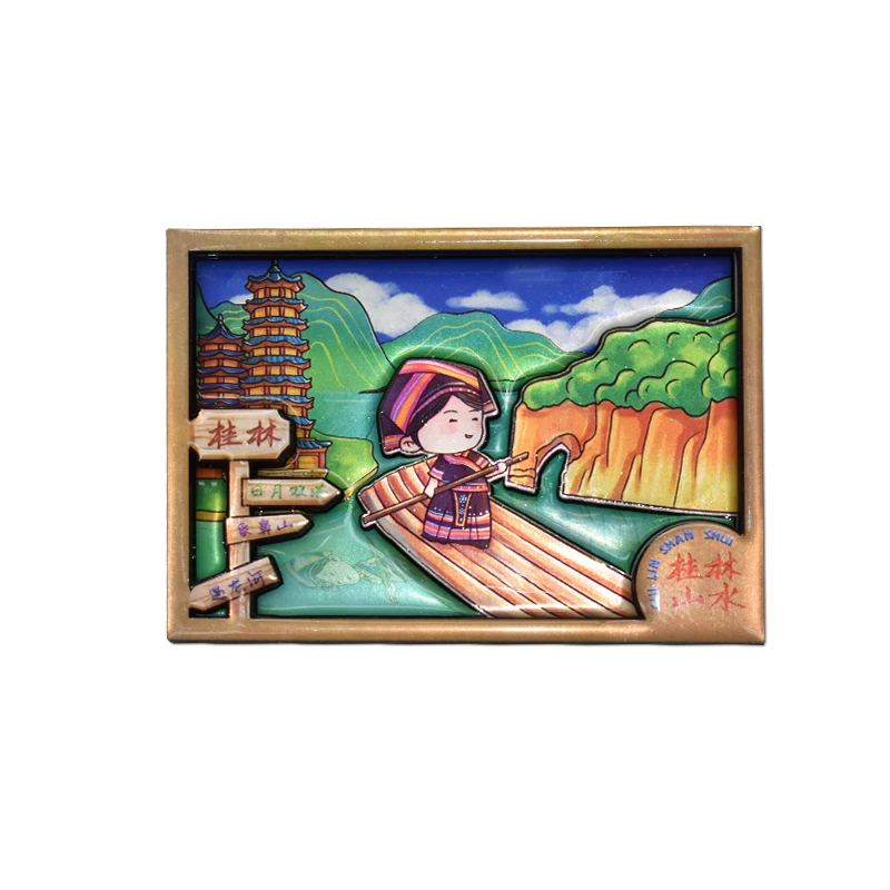 Изготовленный на заказ 3D Гавайский Туристический Сувенирный пляж загородный Город холодильник из смолы магнит