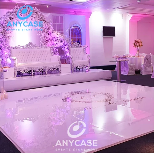 China seamless wooden white portable dance floor wood for disco