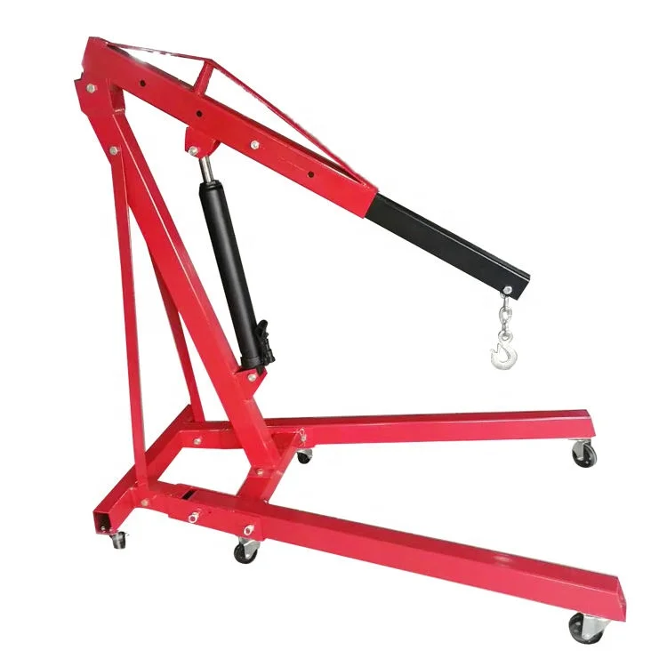Electric 2 Ton Portable Hydraulic Folding Shop Car Engine Crane lift with CE