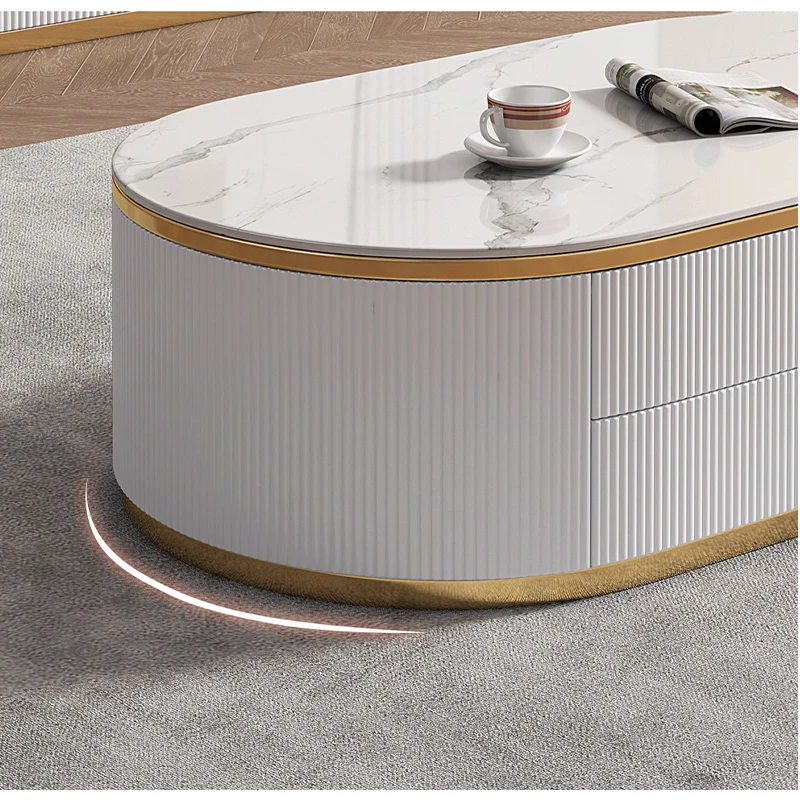 Living Room Furniture Tempered Glass Tv Stand Cabinet Set With 3 Large Drawers For The Bedroom