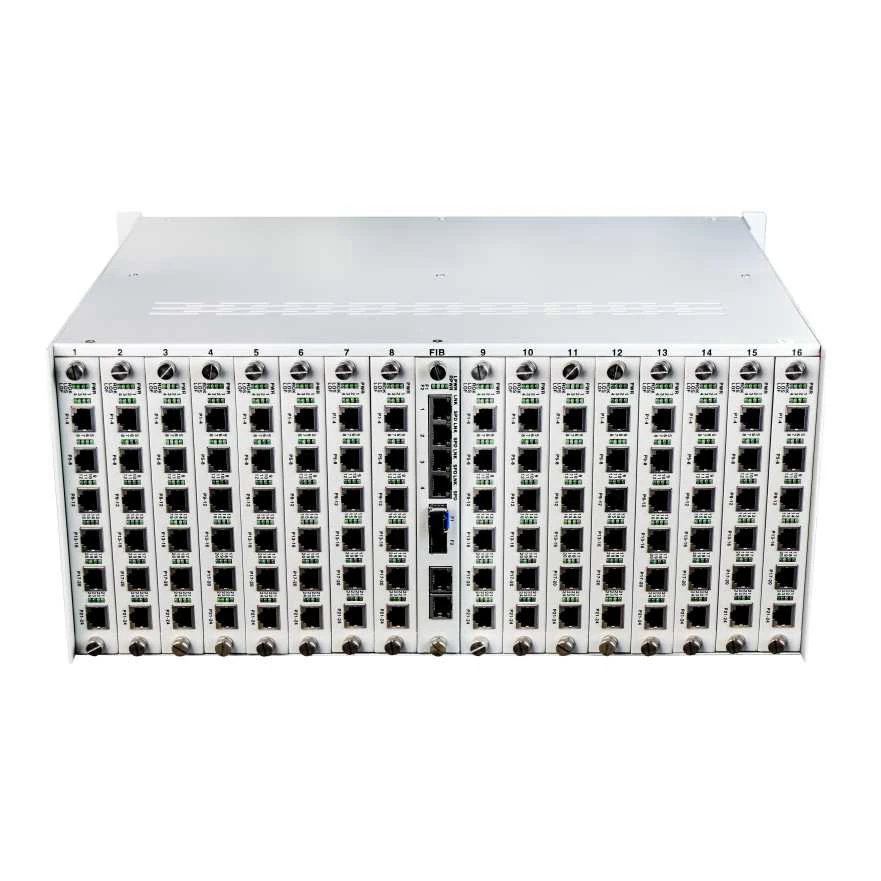 4U Rack Mount PCM Multiplexer 90 Ports POTS Phone to Fiber Converter