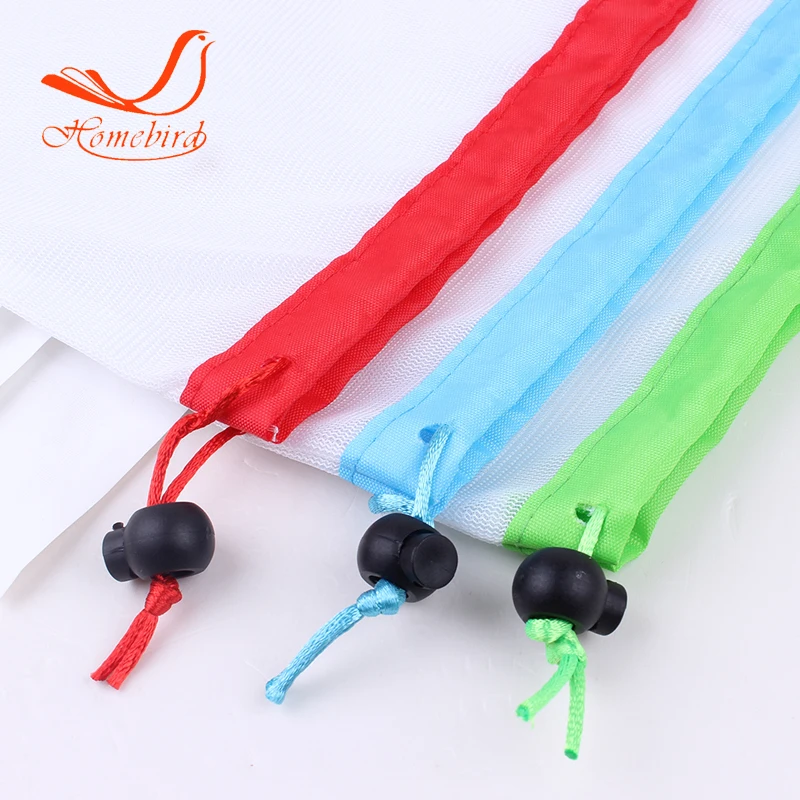 
HW0051 BSCI factory produce shopping reusable bag polyester drawstring mesh bag 