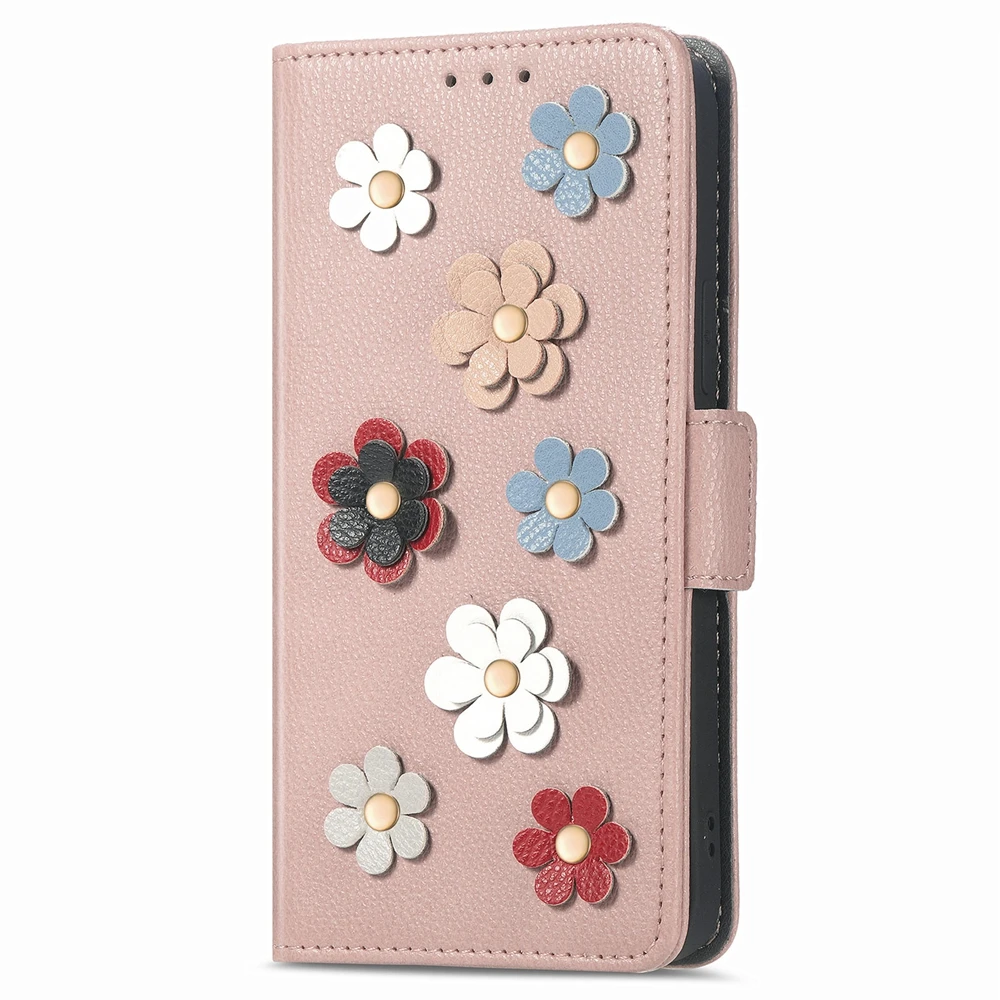 3D Flower Wallet case for iPhone 12 Mini, For iPhone 12 Promax Credit card case pouch bag
