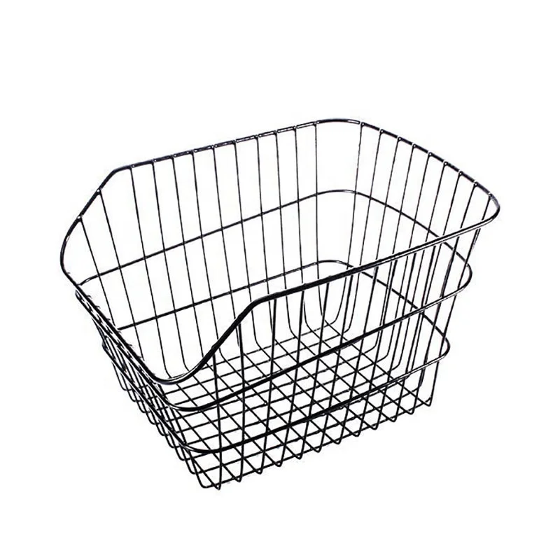 Durable Basket Bicycle Steel Thicken Basket Rear Handlebar Storage Bike Basket
