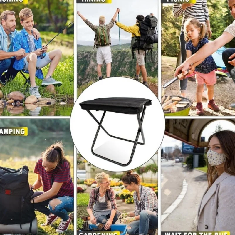 Portable Folding Stool Carry Bag Collapsible Outdoor Travel Walking Hiking Fishing Picnic Barbecue Camping Stool