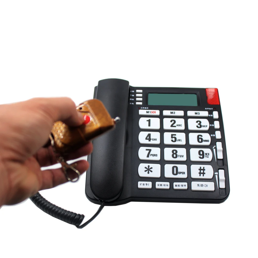hot selling big button phone fancy corded house telephone set with basic function for elder People