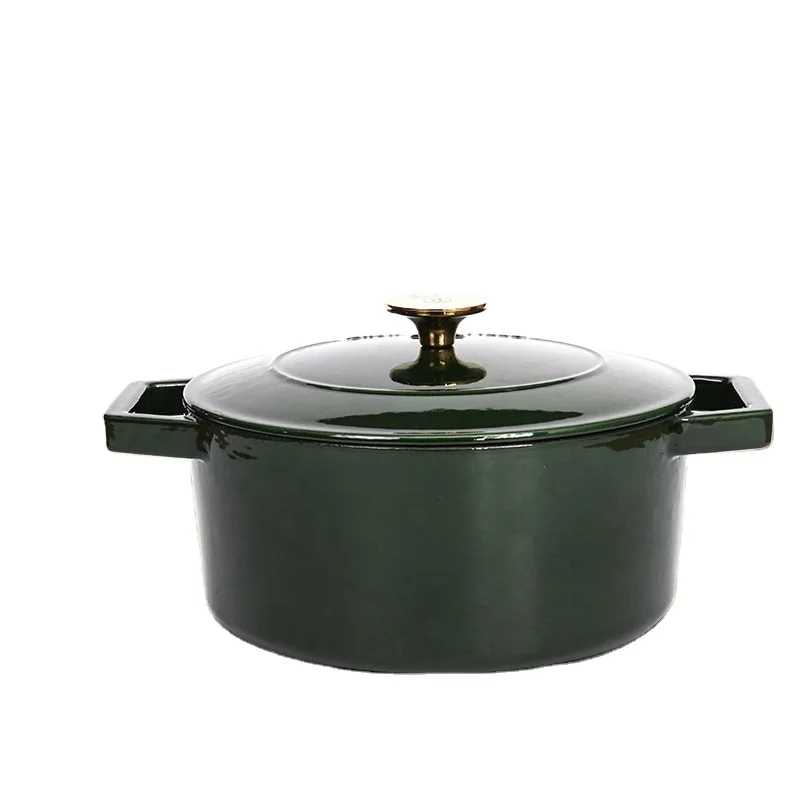 Casserole with Lid and Handle Round Saucepot Cookware Set Enamel Colored Cast Iron CLASSIC Soup & Stock Pots Sustainable