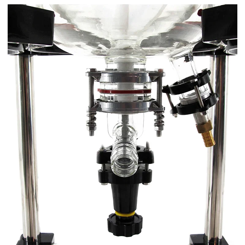 Borosilicate Lab Chemical Bioreactor Glass Agitator single Jacketed Glass reactor 200L