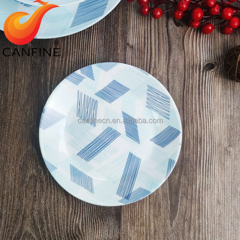 High quality White color cheap price Opal Glassware Dinnerware Set
