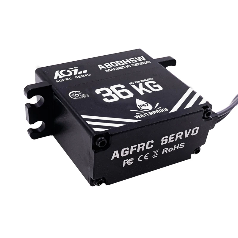 AGFrc A80BHSW заводской пользовательский высокий крутящий момент 36 кг 0.071Sec программируемый бесщеточный сервопривод для радиоуправляемой лодки парусной лебедки