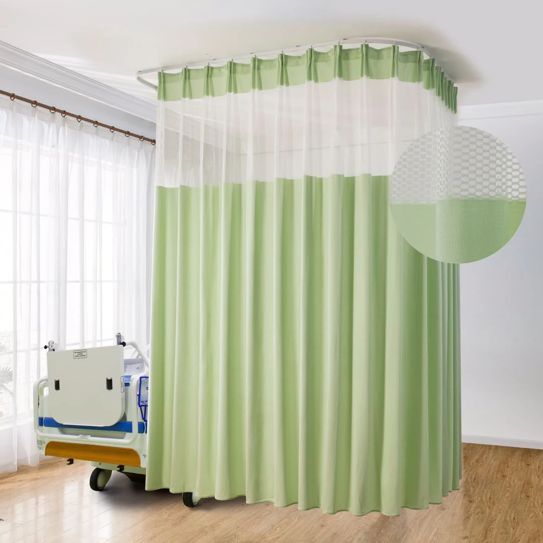 Medical Hospitals Fire Retardant Anti Bacterial Medical Cubical Mesh Disposable Curtain For Hospital