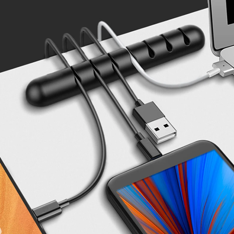 Cable Organizer/Winder Earphone Holder Cord Cable Clips Silicone Fixer Wire Management/Car Interior Accessories
