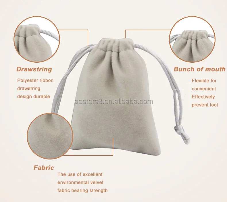Custom Logo Velvet Drawstring Bags Jewelry Packaging Velvet Pouches Can Be Custom Small Gift Bags