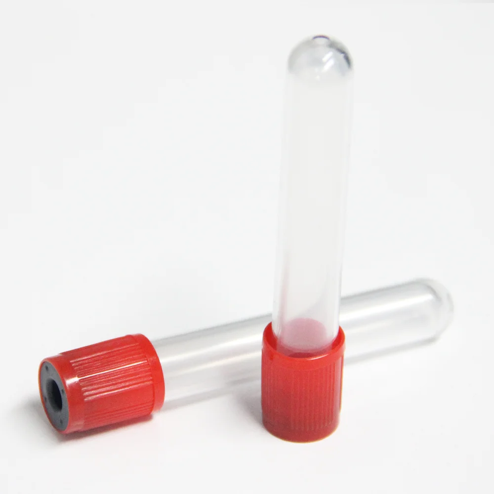 Disposable PET or Glass Safety Material Clot Activator Vacuum Blood Collection Tube