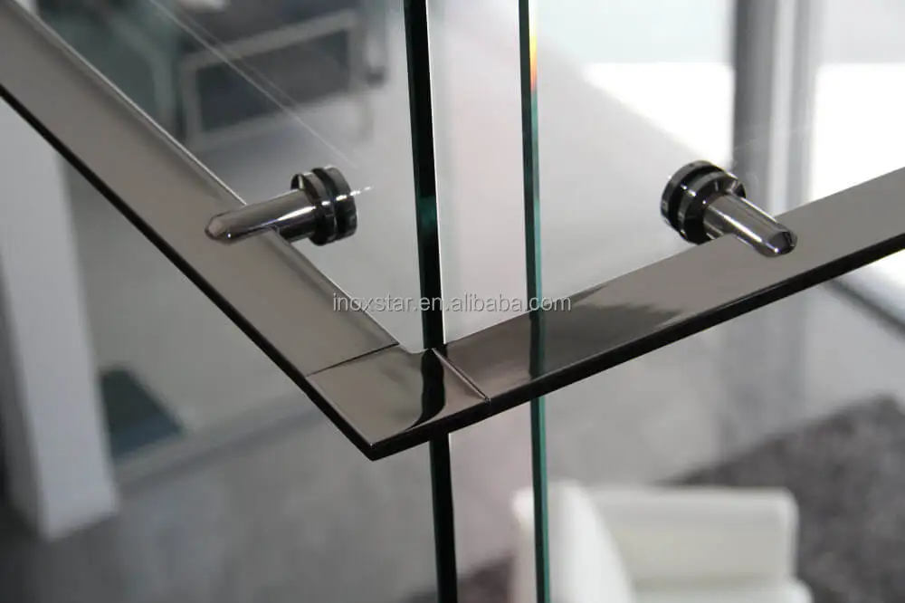 ss316 black glass railing system square top rail and accessories for stairs