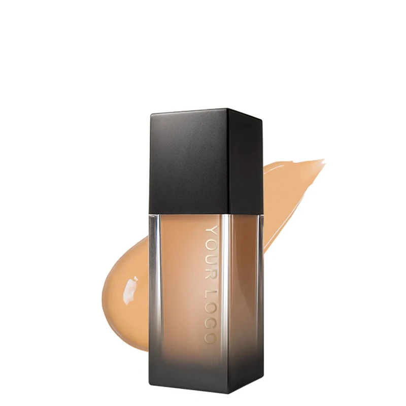 private label non-cakey vegan all skin types full cover makeup mini liquid foundation cream
