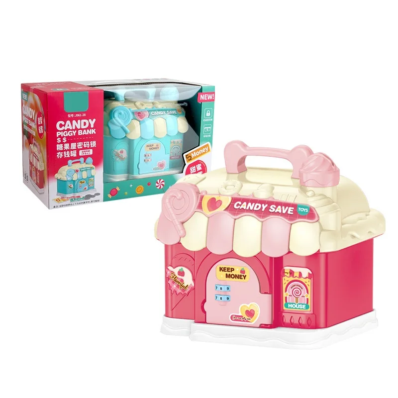 Candy House Password Accessible banknote coins high appearance piggy bank kindergarten plastic gifts kids toys 2023