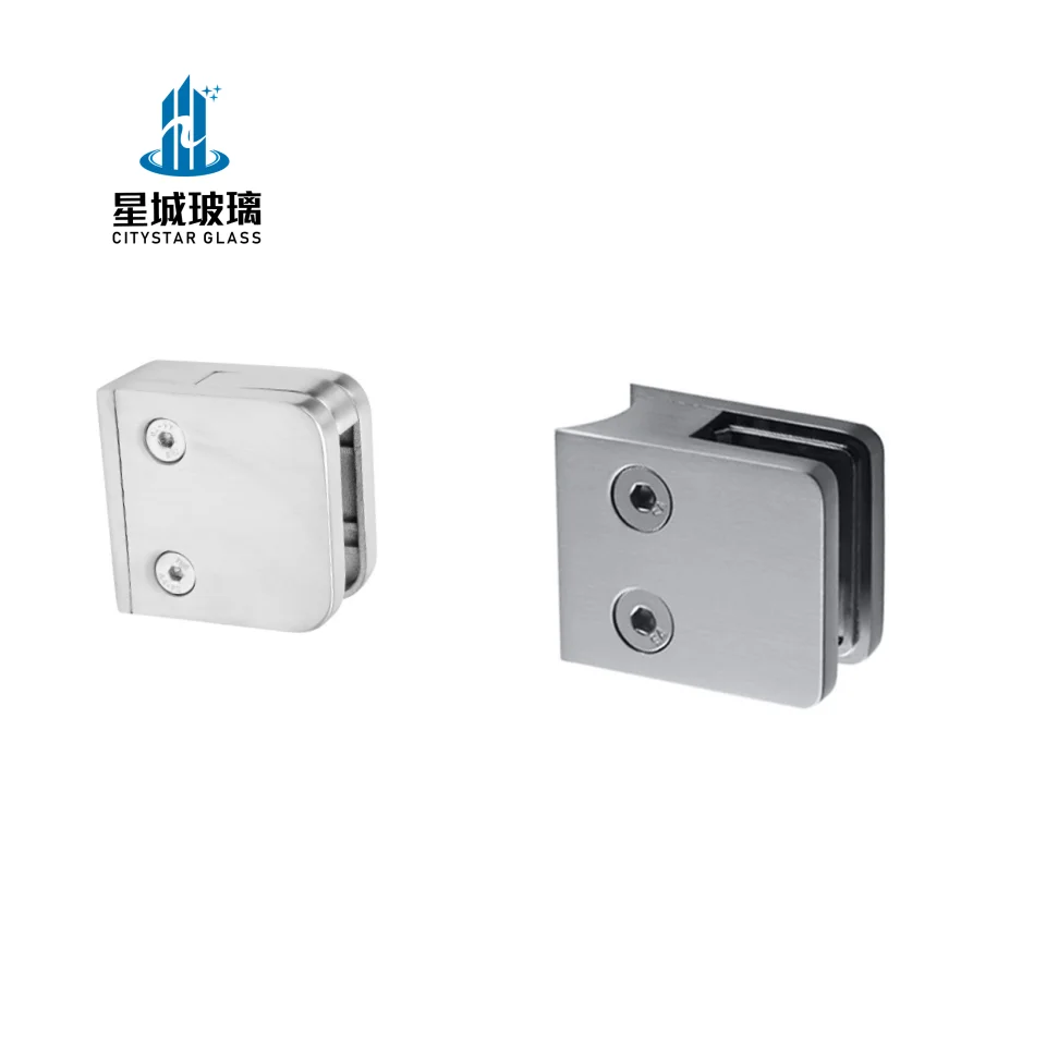 Zinc Alloy Chrome Plated Good Quality Shower Glass Door Hinge Door Clamp