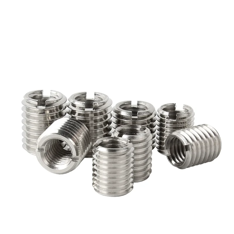China Supplier 304 Stainless Steel Thread Adapter Screw Nut Wire Insert Sleeve Reducing Converter Nut M4 M5 M6 M8 Wood Insert