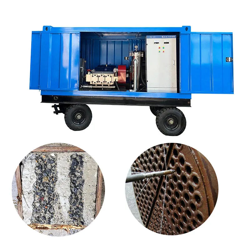 1000bar Double Gun Operation Cement Concrete Roughening Machine  Dam High Pressure Water Jet Cleaning Equipment