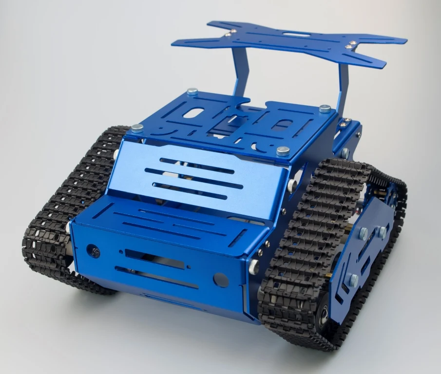
TH-X Robot Smart Car Chassis Kit Full Aluminum Alloy Tank Mobile Platform 2WD Motors for Arduino/Raspberry Pi Robot Projects 