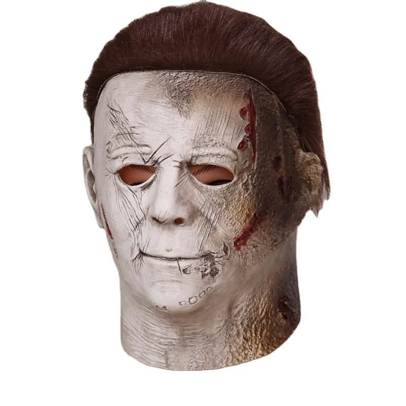 IS0 9001 Factory Hot Sell Michael Myers Mask Horror Movie Cosplay Full Head Latex Halloween Costume Mask for Adult