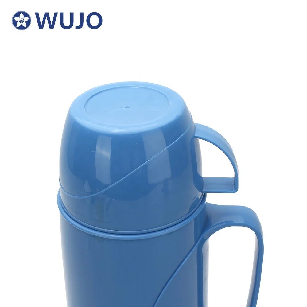 Пластиковый термос WUJO синий серый 24 часа для горячей воды вакуумный изолированный дорожный от производителя