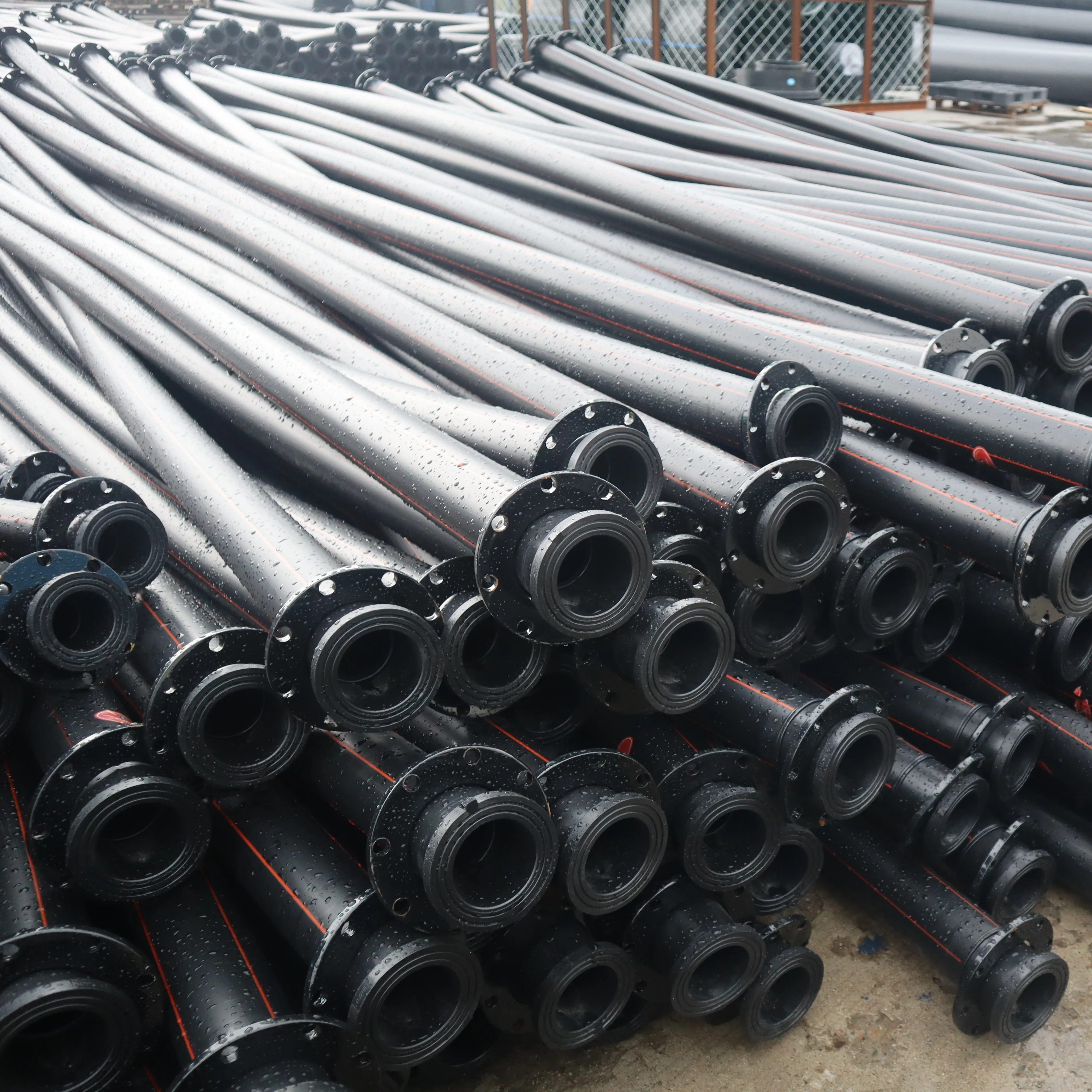 6inch horse engineering plastic pipe flanged uhmwpe mine pipe floating suction buoy for 6 inch hdpe dredging pipe