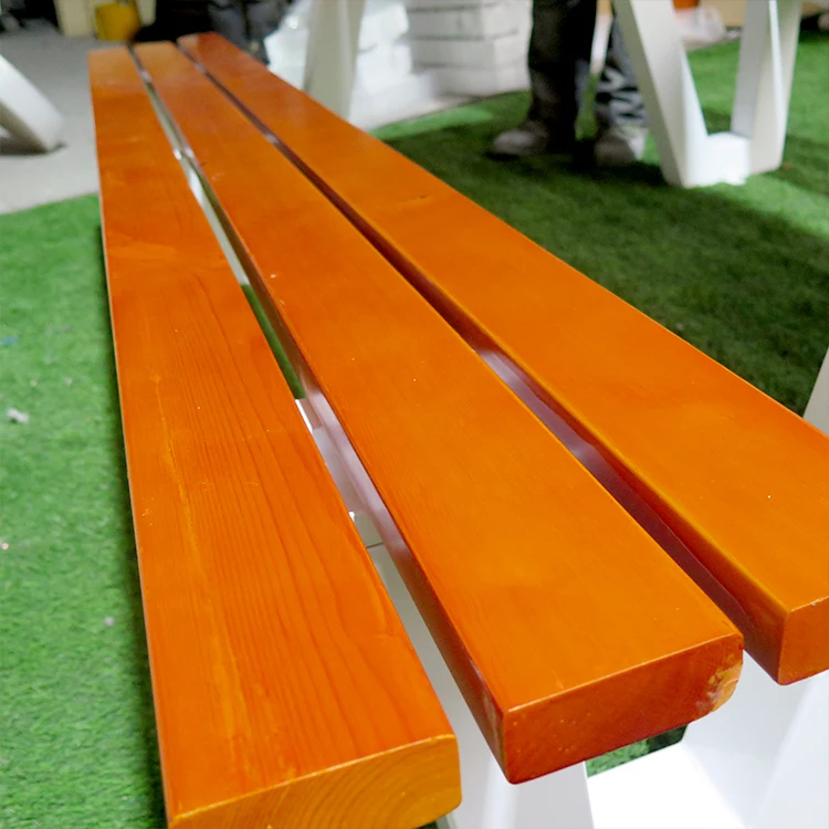 Coffee Shop Fast Food Picnic Tables or Restaurants Outdoor Table with 2 Bench Public Commercial Long Wood