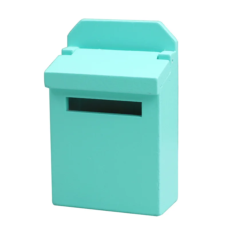 1/12 Scale Dollhouse Decor Accessories Mini Mailbox Toy Wooden Mailbox Postbox Letterbox Ornaments Model