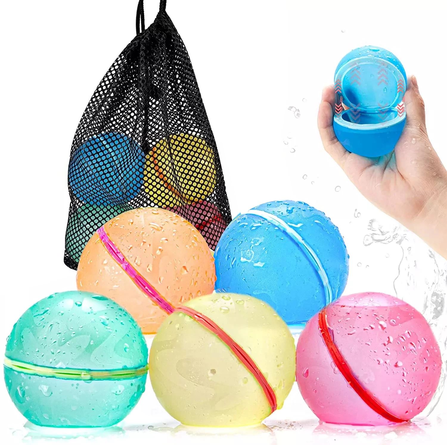 2022 Summer game toys magic Self Sealing Reusable Water Balloon rapid easy quick fill Magnet Water Balloons for kids