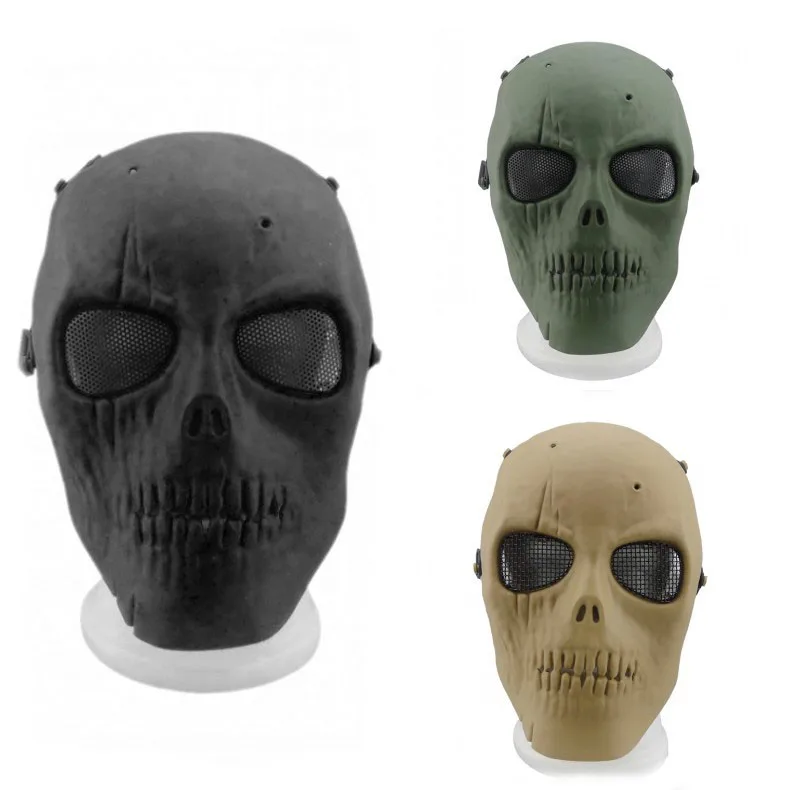  WoSporT Military Tactical Full Face mask Halloween skull for Party Hunting Airsoft Paintball Army Combat