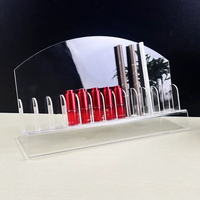 Transparent Acrylic Toothbrush Display Stand Polished Floor Standing Retail Display Box for Shops and Advertising
