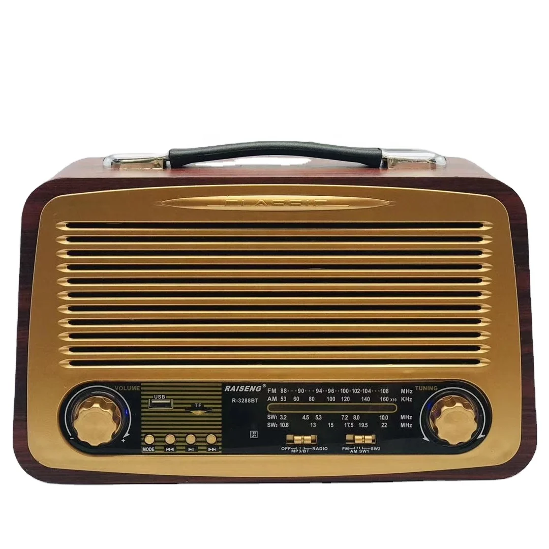  RAISENG R-3288BT Ретро винтажное деревянное цветное радио Ac Dc Am Fm 3 Band